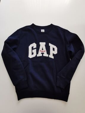 Last Chance GAP Navy Crewneck Sweatshirt Original Tapestry Navy White Patch Logo